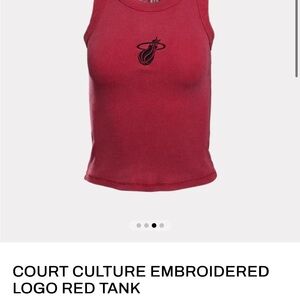 NBA Red Embroidered Logo Tank Top